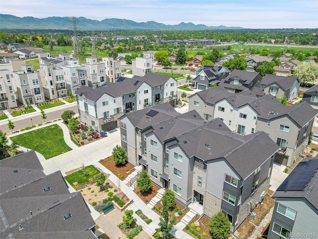 5387 Pierson Ct, Wheat Ridge, CO 80033 - aerial view of residential area featuring a mountain backdrop