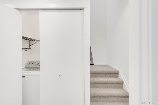 1238 Quitman St Unit 2, Denver, CO 80204 - stairway featuring washer / dryer