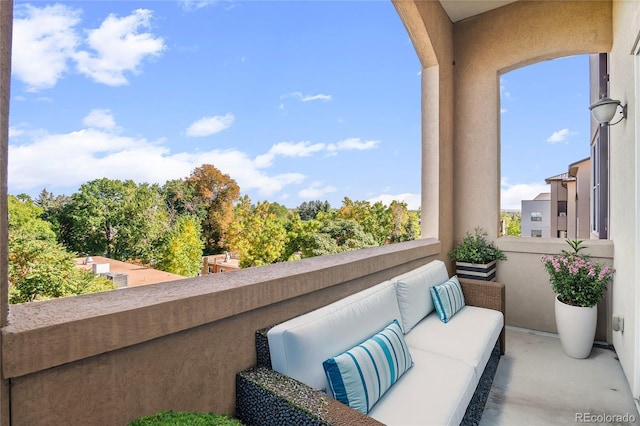 view of balcony