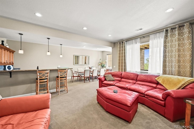 7367 S Tempe Ct, Aurora, CO 80016 - living area featuring carpet and recessed lighting