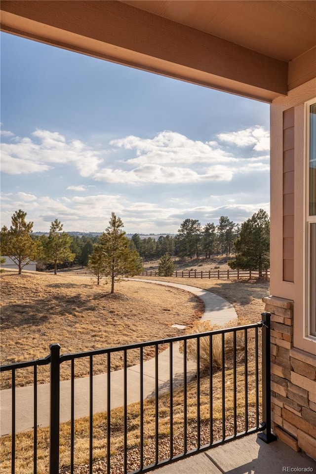 view of balcony