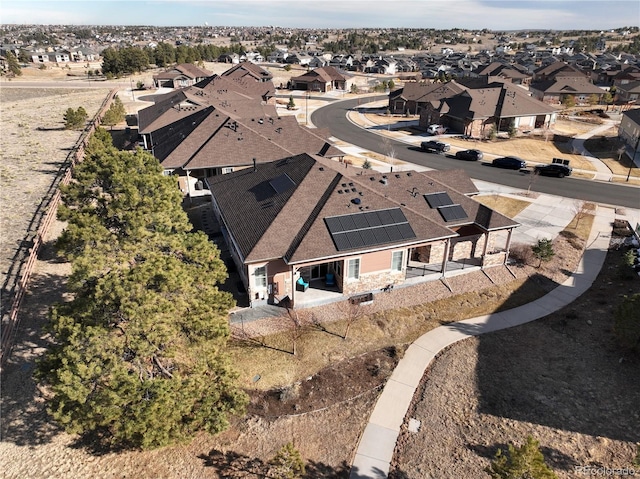 bird's eye view with a residential view