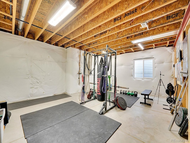 view of exercise area