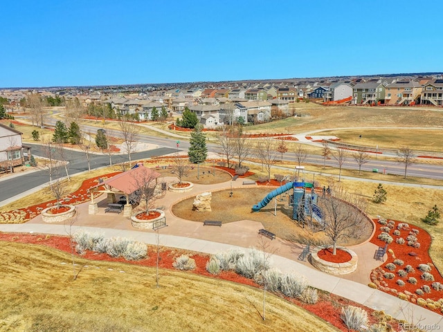 birds eye view of property featuring a residential view