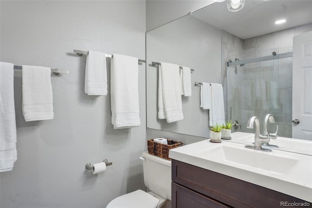 11446 W 105th Dr, Broomfield, CO 80021 - full bathroom with vanity, a shower stall, and toilet