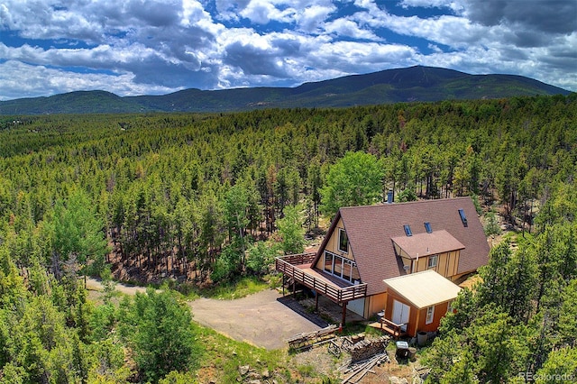 8691 S Warhawk Rd, Conifer, CO 80433 - view from above of property featuring mountains