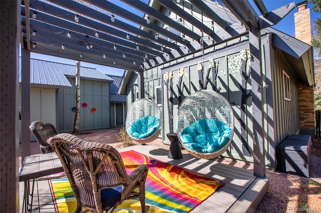 view of patio with a pergola