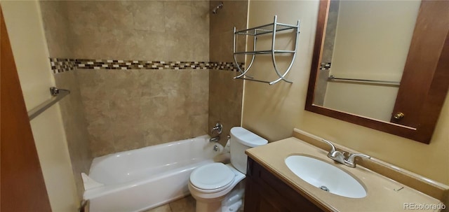 2903-2905 W 39th Ave, Denver, CO 80211 - bathroom with toilet, shower / tub combination, and vanity