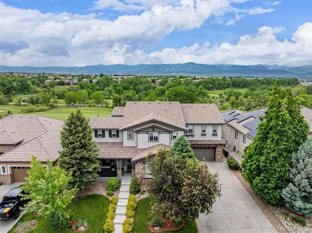 8993 Stonecrest Way, Highlands Ranch, CO 80129 - view from above of property with a mountain backdrop