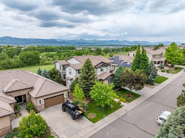 8993 Stonecrest Way, Highlands Ranch, CO 80129 - aerial perspective of suburban area with a mountainous background