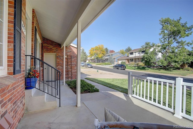 view of patio / terrace with a porch