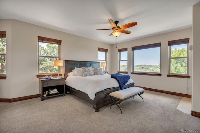 19336 Queens Crescent Way, Monument, CO 80132 - bedroom with carpet, baseboards, and a ceiling fan