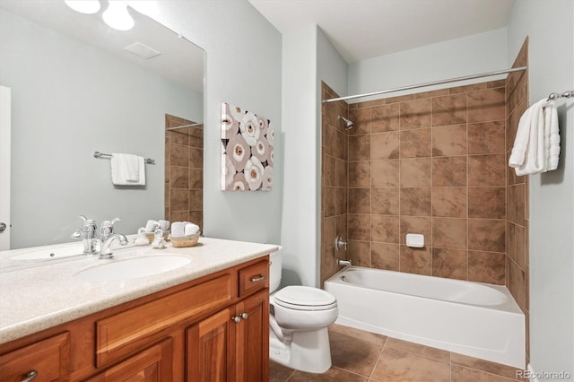 5603 Van Bibber Ct, Golden, CO 80403 - full bath with vanity, tile patterned floors, and tub / shower combination