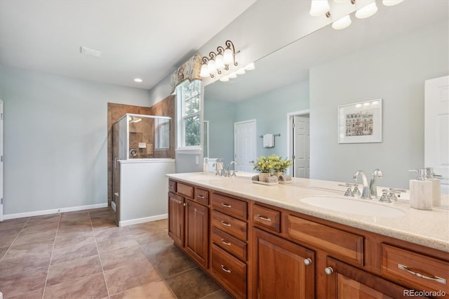 5603 Van Bibber Ct, Golden, CO 80403 - full bath featuring double vanity and a stall shower