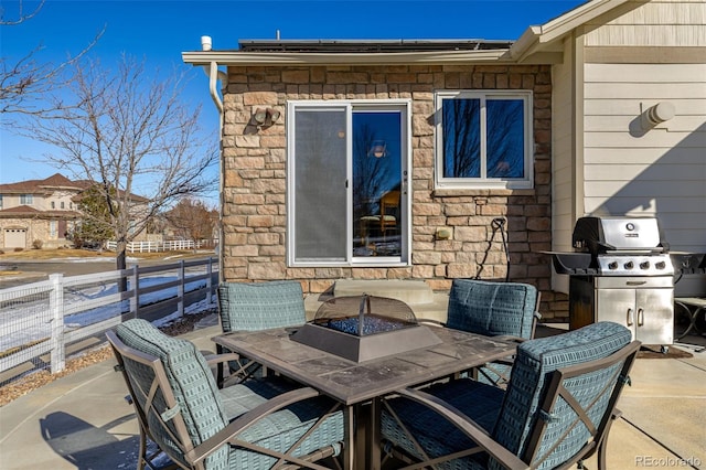 view of patio / terrace featuring grilling area