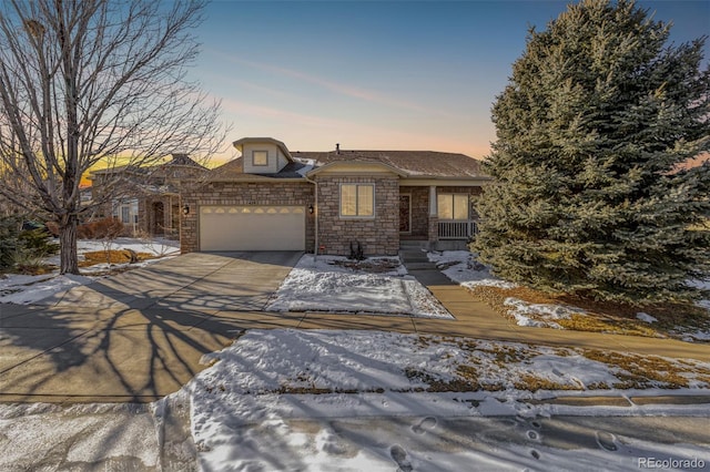 view of front of home featuring a garage