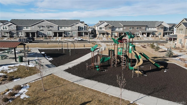 view of jungle gym