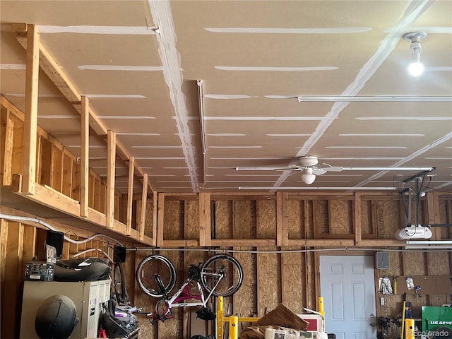 miscellaneous room featuring ceiling fan