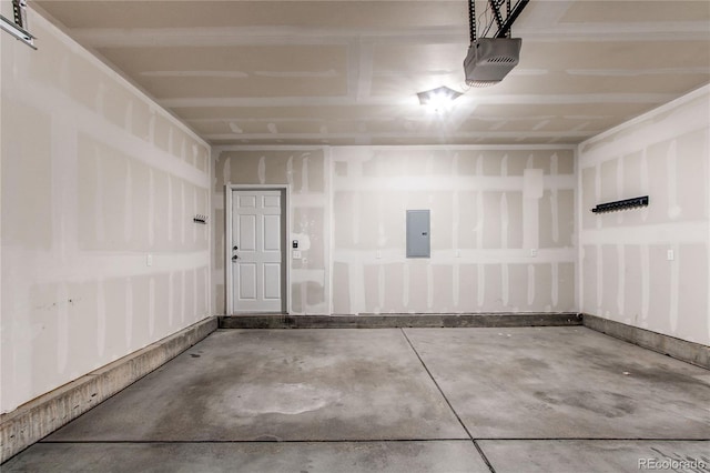 107 Carina Cir, Loveland, CO 80537 - garage featuring a garage door opener and electric panel