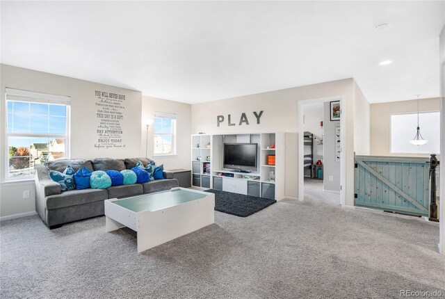 view of carpeted living room