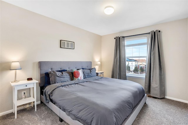 view of carpeted bedroom