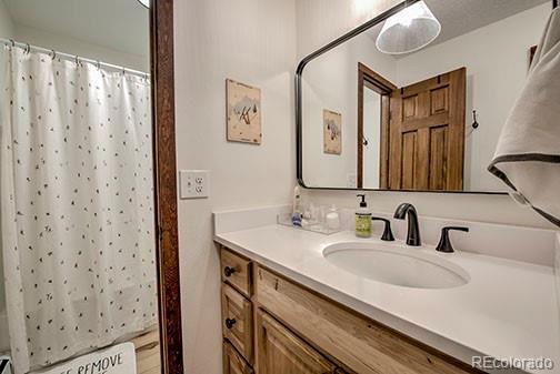 1143 Straight Creek Dr Unit H103, Dillon, CO 80435 - bathroom with a shower with shower curtain and vanity