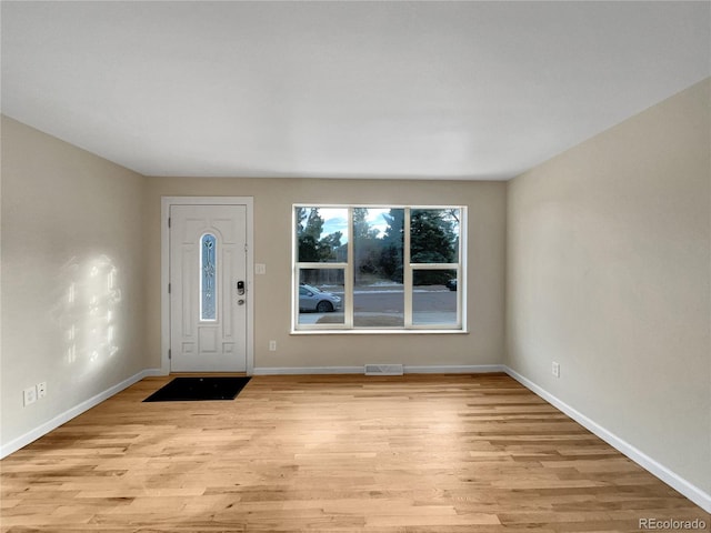 entryway featuring light hardwood / wood-style floors