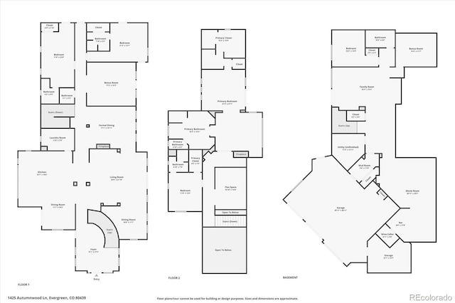 1425 Autumnwood Ln, Evergreen, CO 80439 - floor plan / room layout
