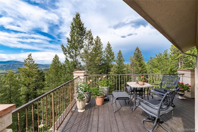 1425 Autumnwood Ln, Evergreen, CO 80439 - view of wooden deck