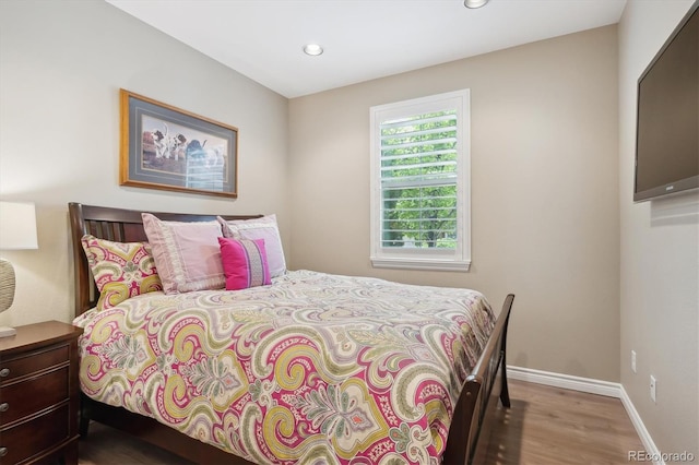 9528 Pendio Ct, Highlands Ranch, CO 80126 - bedroom featuring wood finished floors, baseboards, and recessed lighting