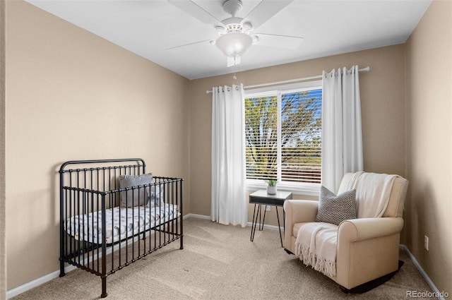 8864 S Field Ct, Littleton, CO 80128 - carpeted bedroom with baseboards and a ceiling fan