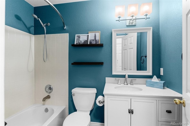 8864 S Field Ct, Littleton, CO 80128 - full bathroom with vanity, shower / washtub combination, and toilet
