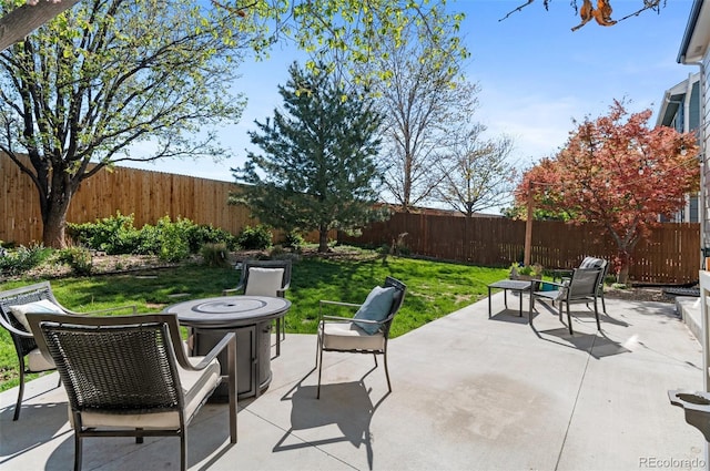 8864 S Field Ct, Littleton, CO 80128 - view of patio / terrace featuring an outdoor fire pit