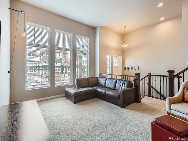 view of carpeted living room