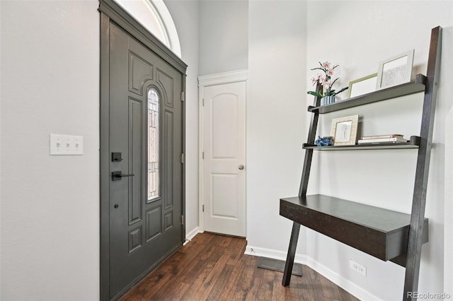 18173 E Saskatoon Pl, Parker, CO 80134 - entryway with dark wood-style floors and healthy amount of natural light