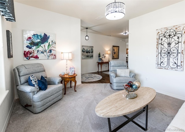 4330 Prairie Agate Dr, Colorado Springs, CO 80938 - carpeted living room with baseboards