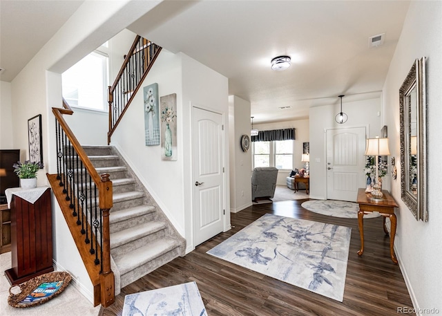 4330 Prairie Agate Dr, Colorado Springs, CO 80938 - foyer featuring wood finished floors and stairway