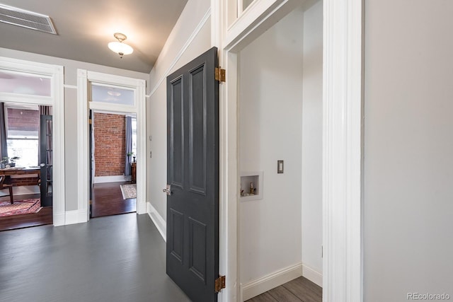 131 N Sherman St, Denver, CO 80203 - corridor featuring baseboards and a desk