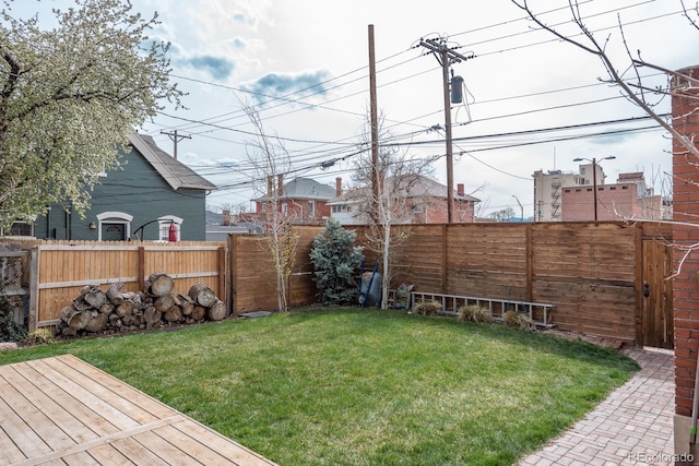 131 N Sherman St, Denver, CO 80203 - view of yard with a wooden deck