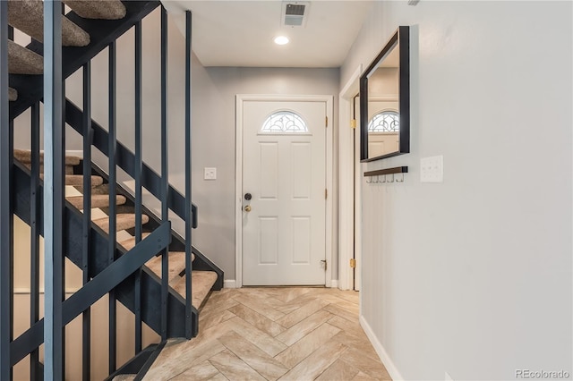 2314 S Troy St, Aurora, CO 80014 - foyer featuring stairway and recessed lighting