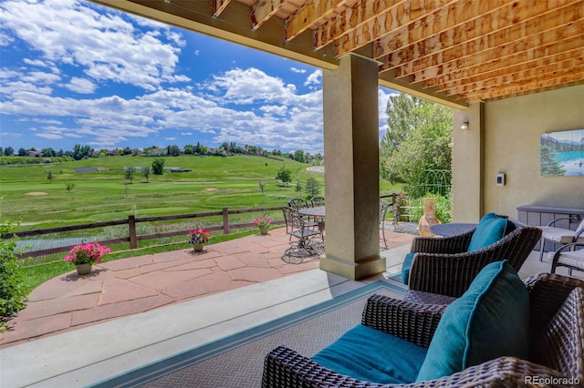 11208 W Ontario Ave, Littleton, CO 80127 - view of patio with golf course view and outdoor dining space