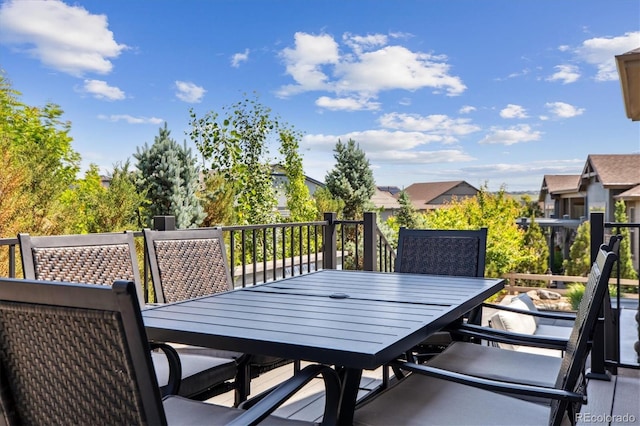 8023 Gore Creek Ln, Littleton, CO 80125 - deck with outdoor dining area