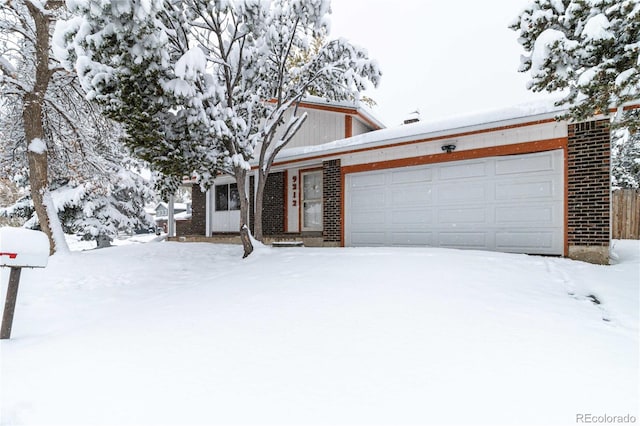 front facade featuring a garage