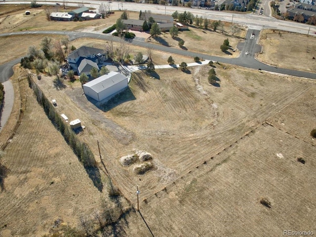 bird's eye view with a rural view