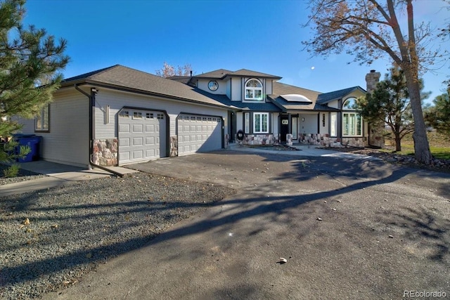 view of front of house featuring a garage