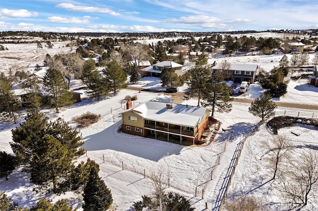 view of snowy aerial view