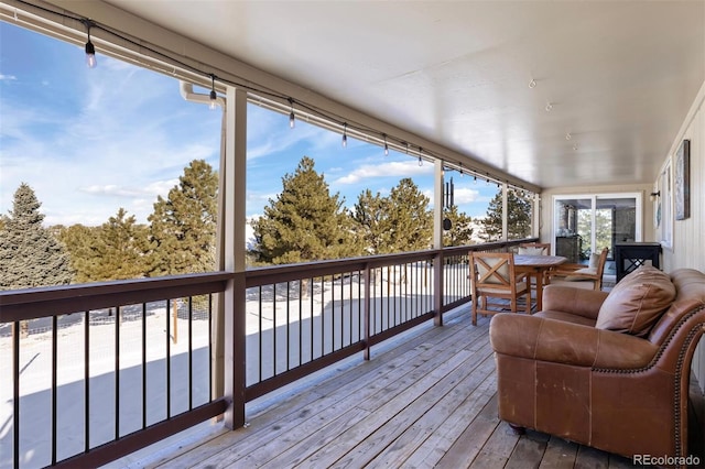 view of sunroom