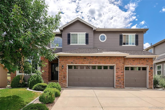 view of front of house featuring a garage