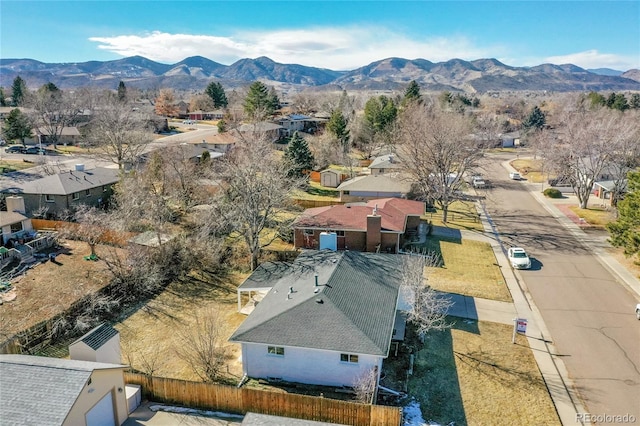 aerial view featuring a mountain view