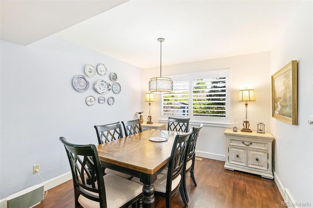 7970 S Cook Way, Centennial, CO 80122 - dining area with dark wood-style floors and baseboards